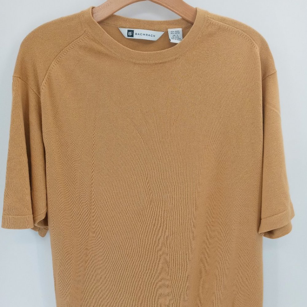 Bachrach Cotton Blend Crewneck Short Sleeve Shirt